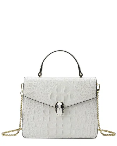 Tiffany & Fred Paris Embossed Leather Messenger Bag