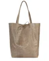 Tiffany & Fred Paris Embossed Leather Tote In Brown