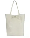 Tiffany & Fred Paris Embossed Leather Tote In Gray