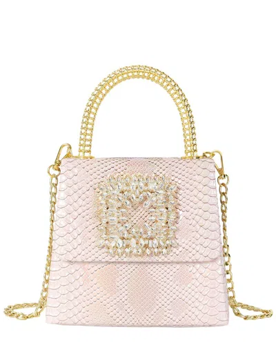 Tiffany & Fred Paris Embossed Mini Leather Satchel In Pink