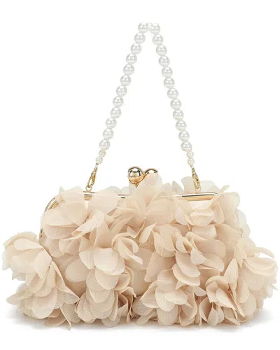 Tiffany & Fred Paris Floral Evening Clutch In Neutral