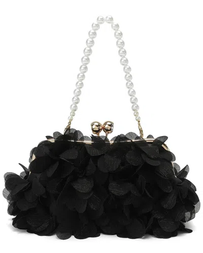 Tiffany & Fred Paris Floral Evening Clutch In Black