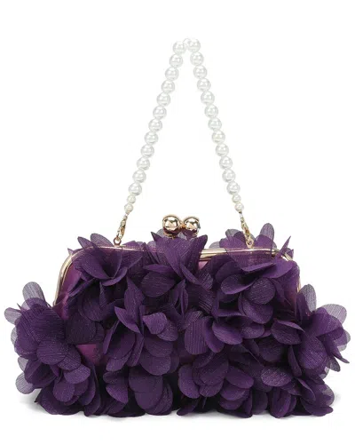 Tiffany & Fred Paris Floral Evening Clutch In Purple