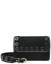 Tiffany & Fred Paris Fold-over Leather Lace-effect Crossbody