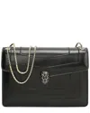 Shop Tiffany & Fred Paris Fold-over Smooth Leather Crossbody In Black