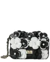 Tiffany & Fred Paris Full-grain Floral Leather Shoulder Bag