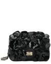 Tiffany & Fred Paris Full-grain Floral Leather Shoulder Bag