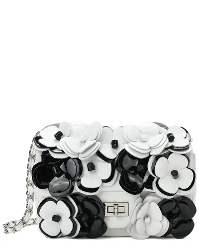 Tiffany & Fred Paris Full-grain Floral Leather Shoulder Bag