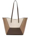 Tiffany & Fred Paris Full-grain Geometric Leather Tote