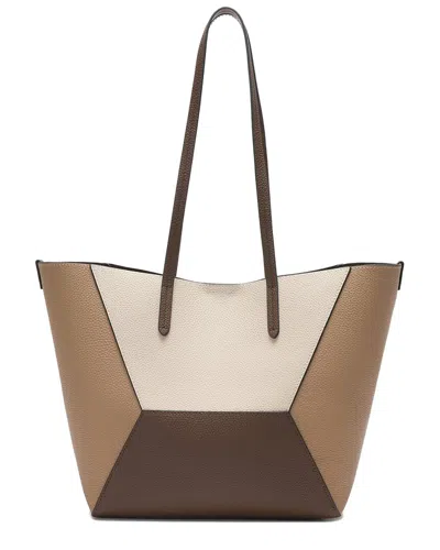 Tiffany & Fred Paris Full-grain Geometric Leather Tote