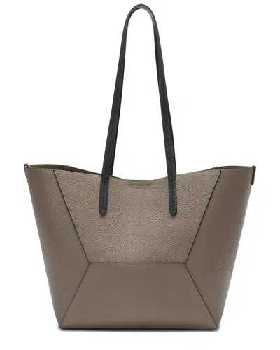 Tiffany & Fred Paris Full-grain Geometric Leather Tote