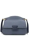 Tiffany & Fred Paris Full-grain Leather Crossbody In Blue