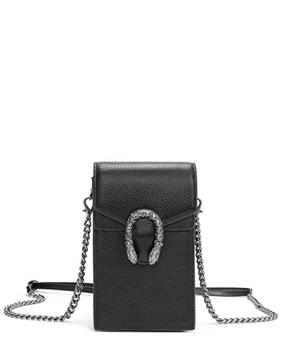 Tiffany & Fred Paris Full-grain Leather Crossbody Phone Bag