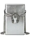 Tiffany & Fred Paris Full-grain Leather Crossbody In Silver