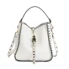 Tiffany & Fred Paris Full-grain Leather Hobo/ Shoulder Bag In White