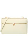 Tiffany & Fred Paris Full-grain Leather Rectangular Crossbody In White