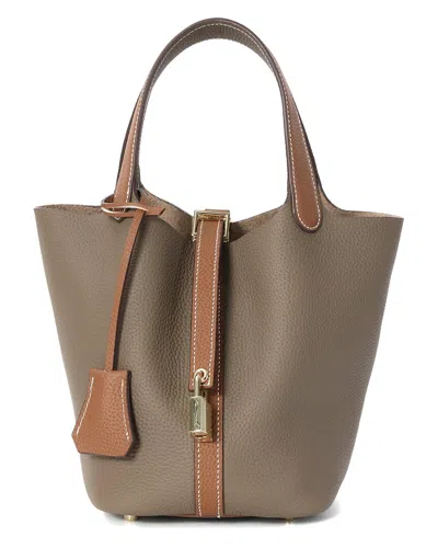 Tiffany & Fred Paris Full-grain Leather Top-handle Bag