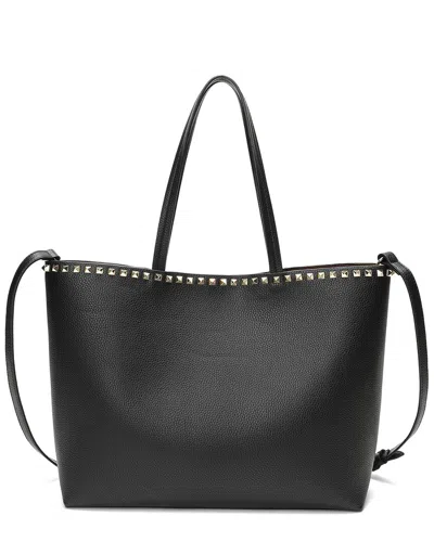 Tiffany & Fred Paris Full-grain Leather Tote In Black