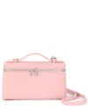 Tiffany & Fred Paris Full-grain Leather Rectangular Crossbody In Pink