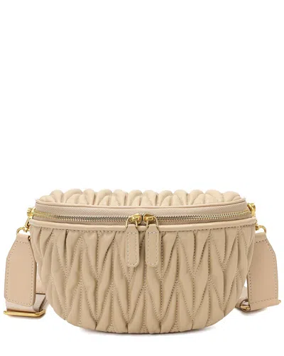 Tiffany & Fred Paris Full-grain Pleated Leather Bag
