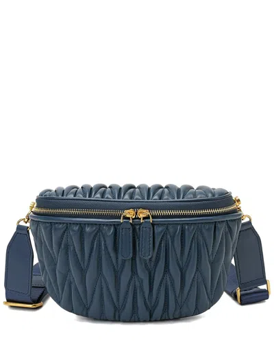 Tiffany & Fred Paris Full-grain Pleated Leather Bag In Neutral