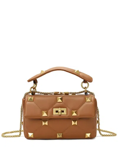 Tiffany & Fred Paris Full-grain Quilted Leather Messenger Bag In Caramel
