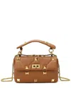 Tiffany & Fred Paris Full-grain Quilted Leather Messenger Bag In Caramel