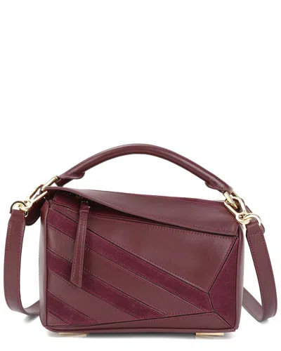Tiffany & Fred Paris Geometric Leather Satchel In Red