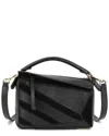 Tiffany & Fred Paris Geometric Leather Satchel In Black