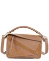 Tiffany & Fred Paris Geometric Leather Satchel In Brown