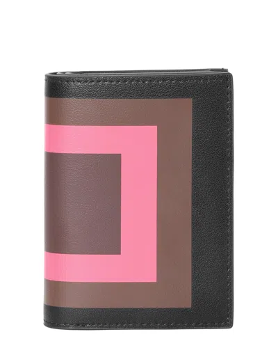 Tiffany & Fred Paris Geometric Print Leather Wallet In Multi