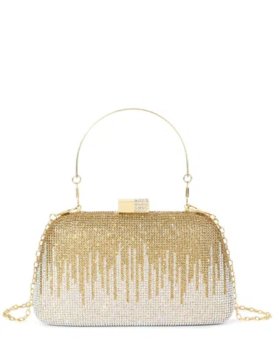 Tiffany & Fred Paris Gradient Crystal Clutch In Gold