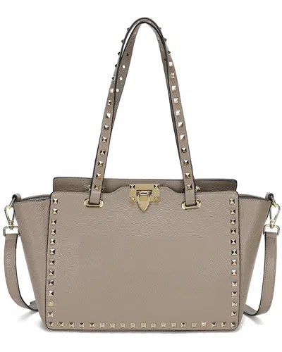 Tiffany & Fred Paris Grained Leather Tote In Brown