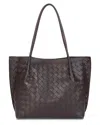 Tiffany & Fred Paris Hand-woven Large Leather Tote