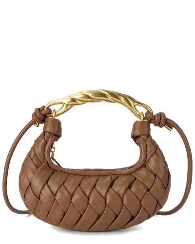 Tiffany & Fred Paris Hand-woven Leather Crossbody