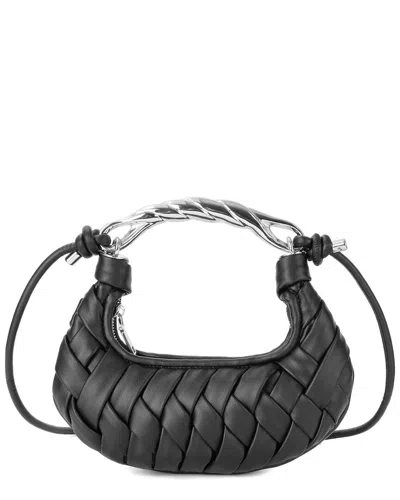Tiffany & Fred Paris Hand-woven Leather Crossbody