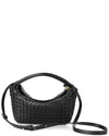 Tiffany & Fred Paris Hand-woven Leather Crossbody