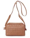 Tiffany & Fred Paris Hand-woven Leather Crossbody In Brown