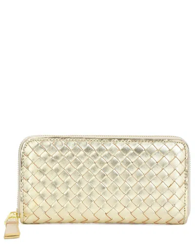 TIFFANY & FRED PARIS TIFFANY & FRED PARIS HAND-WOVEN LEATHER LONG WALLET