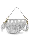 Tiffany & Fred Paris Hand-woven Leather Saddle Bag