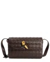 Tiffany & Fred Paris Hand-woven Leather Shoulder Bag In Brown