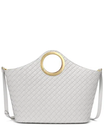 Tiffany & Fred Paris Hand Woven-leather Tote