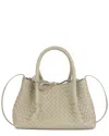 Tiffany & Fred Paris Hand-woven Leather Tote In Sand