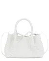 Tiffany & Fred Paris Hand-woven Leather Tote In White