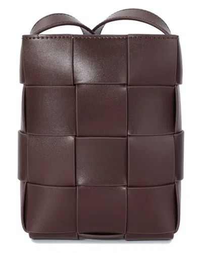 Tiffany & Fred Paris Hand-woven Leather Vertical Crossbody Bag