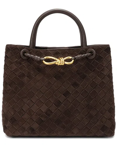 Tiffany & Fred Paris Hand-woven Suede Bag In Brown