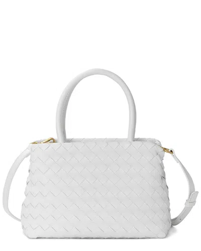 TIFFANY & FRED PARIS TIFFANY & FRED PARIS HAND-WOVEN LEATHER TOP-HANDLE SHOULDER BAG