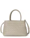 Tiffany & Fred Paris Hand-woven Top-handle Leather Bag In Brown