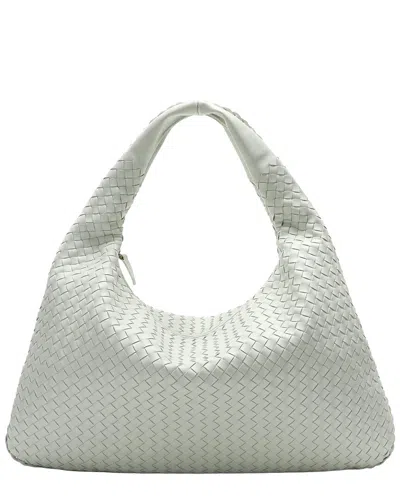 Tiffany & Fred Paris Hand-woven Full-grain Leather Large Tote In White