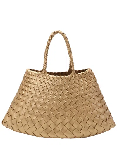 Tiffany & Fred Paris Hand-woven Leather Tote In Brown